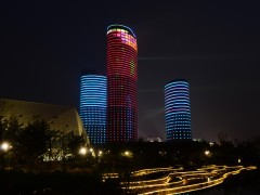 山东高速广场夜景亮化——户外照明工程