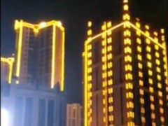 LED洗墙灯 酒店户外亮化工程 楼体线条单色动态亮化 | 灯港照明